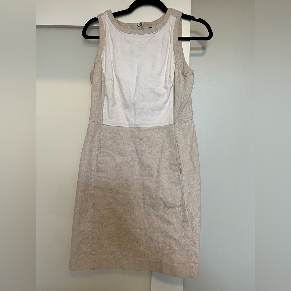 Tommy Hilfiger white and tan size M dress